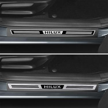 Imagem de Jogo Soleira Premium Elegance Toyota Hilux 4 Portas 2006 2007 2008 2009 2010 2011 2012 2013 2014 2015 - 4 Portas ( Vinil + Resinada 8 Peças )