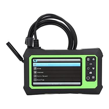Imagem de Câmera para endoscópio, 1080p 8 mm lente endoscópio 4,3 polegadas tela LCD IP67 à prova d'água câmera de inspeção industrial, boroscópios (verde)
