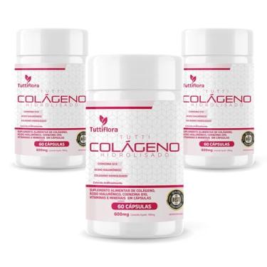 Imagem de 3x Tutti Colágeno Hidrolisado + Ácido Hialurônico, Conezima Q10 e Biotina 60 Cápsulas 600Mg Tuttiflora