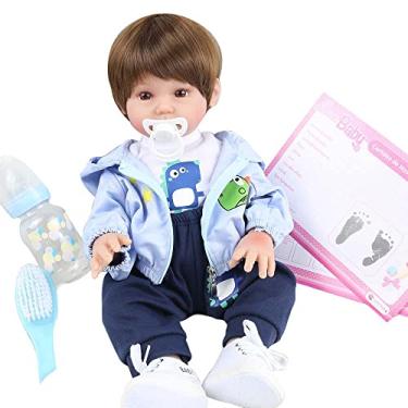 Imagem de Boneca Bebê Reborn Vinil Laura Baby Adam 100% Vinil