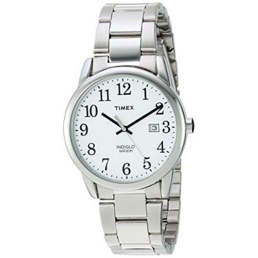 Imagem de Timex Relógio masculino Easy Reader, Tom prateado/prateado/branco/EXP, 38MM, Timex Relógio masculino Easy Reader