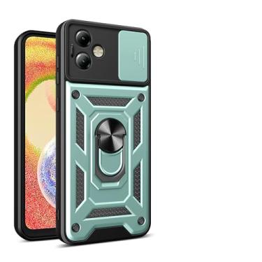 Imagem de Kukoufey Compatível com Motorola Moto G14, capa de lente de câmera deslizante compatível com Motorola Moto G14 2023 4G XT2341-2 XT2341-3 XT2341-4 capa verde