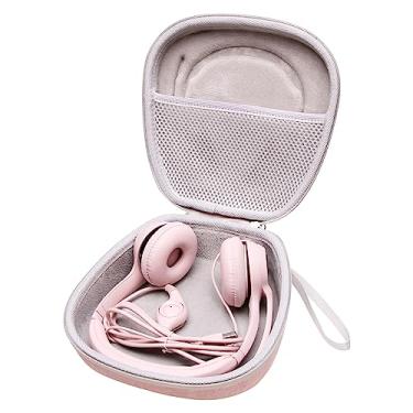 Imagem de Capa de fone de ouvido compatível com Logitech H390, H430, H570e, Zone 300, Zone 301 ou JLab Go Work, JIAMQISHI, fone de ouvido EAGLEND, rosa (apenas capa)