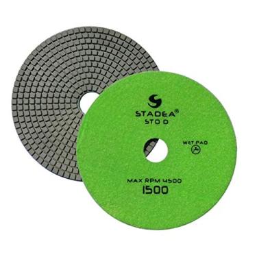 Imagem de Stadea PPW256B Almofada de polimento de diamante 17 cm Gramatura 1500 para mármore pedras de concreto Terrazzo Granito polimento de piso