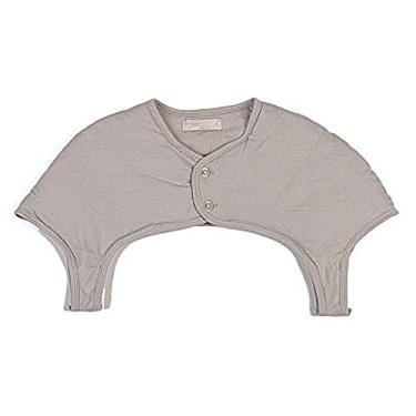 Imagem de Aquecedor de ombro grosso, mantém mais quente alívio da dor no pescoço e no ombro, almofada de aquecimento para alívio de artrite para homens e mulheres, cinza claro