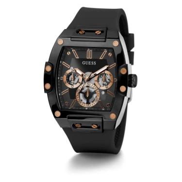 Imagem de GUESS Relógio masculino Trend Tonneau de 43 mm, Preto/Preto/Bronze/Preto, one, Phoenix