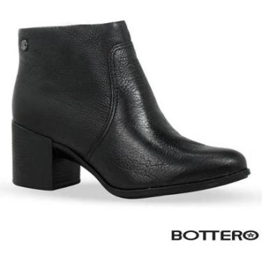 Imagem de Bota Couro Feminina Cano Curto Salto Baixo Montaria Bottero-Feminino