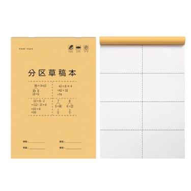 Imagem de Rascunhos de cálculo matemático eficiente para estudantes, rascunho de zona grossa rasgável - B5 couro de vaca amarelo (1 livro) 40 folhas