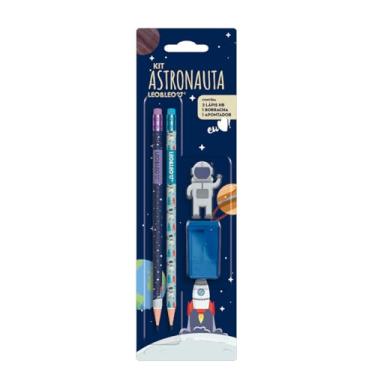 Imagem de Kit de Material Escolar Barato Temático com 4 Itens - Leo e Leo (Astronauta)