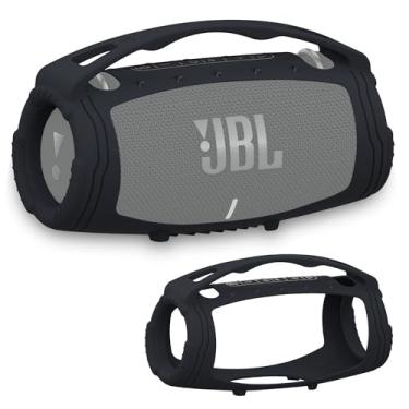 Imagem de XEGIMOR Capa de silicone compatível com alto-falante Bluetooth portátil JBL Xtreme 3, capa macia para alto-falante Bluetooth JBL Xtreme 3 (capa preta)