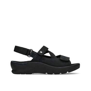 Imagem de Wolky Sandálias rasteiras femininas, Preto, 10.5-11