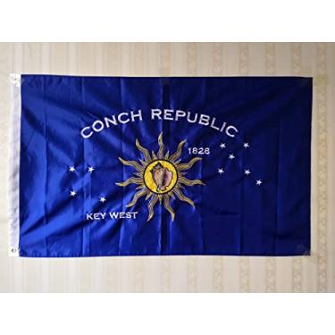 Imagem de TWO Skinny Can & Bottle Holder Isolador Bebida Huggie Coolers Conch Republic Bandeira "We Seceded Where Others Failed" de Key West Florida Dupla Face 100% Nylon 3x5 (3'x5' Single Side)