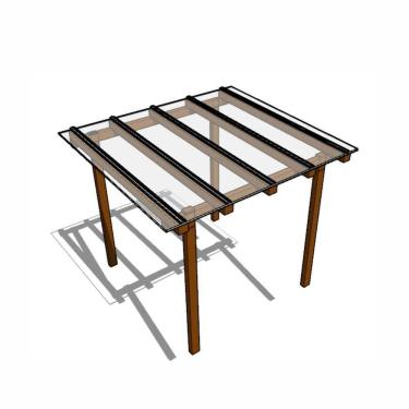 Imagem de Kit Policarbonato Compacto Cristal 3mm 2,00m X 3,00m - Perfis Naturais