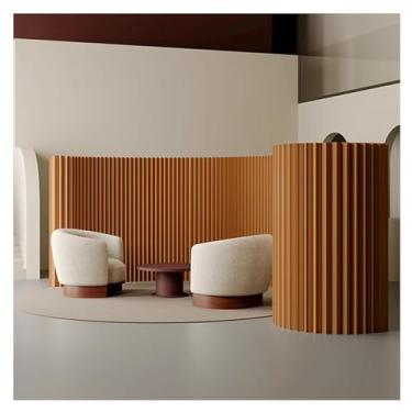 Imagem de Biombos e Divisórias Painel Divisor De Ambiente Portátil Dobrável, Tela De Privacidade, Divisória De Parede Temporária, Painel De Papel Moderno Para Sala De Estar, Quarto, Escritório(Brown,300x200cm/1