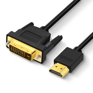Imagem de SHULIANCABLE Cabo adaptador HDMI A para DVI, bidirecional 1080p DVI-D 24+1 para cabo HDMI macho para macho, HDMI para DVI banhado a ouro para Raspberry Pi, Roku, Xbox One, PS4 PS3, placa de vídeo (9