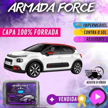 Imagem de Capa Cobrir Carro C3 NOVO 100% Forrada Armada Force 100% Impermeável F