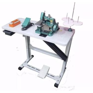 Imagem de Máquina de Costura Overlock Semi-Industrial c/ Mesa e Motor - Butterfl