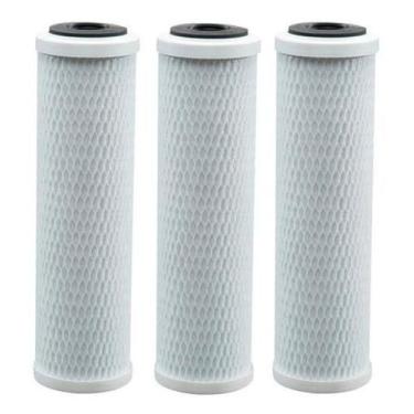 Imagem de Kit 3 Refil Filtro 9.3/4 Carbon Block Carcaça Pou Carvão - 24 Horas Fi