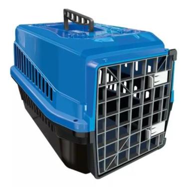 Imagem de Caixa de Transporte N4 Pet Para Cães e Gatos até 12kg Azul - MecPet