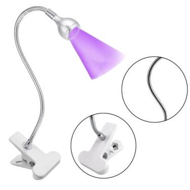 Imagem de Luz Led UV Lanterna Mesa com Garra Secagem Unhas Gel Cabine - Arte Sed