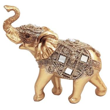 Imagem de Elefante Decorativo Em Resina Indiano Sabedoria Sorte Top F100 - Luthi