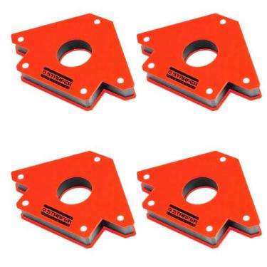 Imagem de Kit 4 Esquadro Magnético 35kg Starfer 5 Pol. (125mm) Starfer