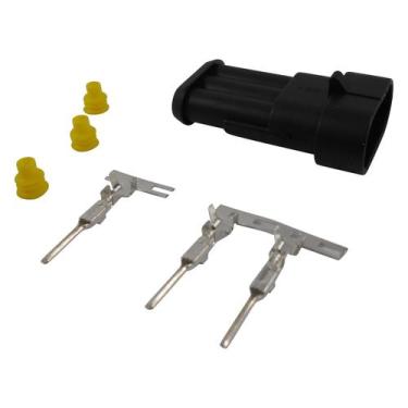 Imagem de Conector Elétrico 3 Vias ETE8735 Retrovisor VW - Cód.7441 - Rainha