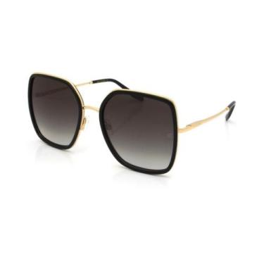Imagem de Óculos Solar Ana Hickmann Ah90008 A01 Dourado Brilho Lente Cinza Degra