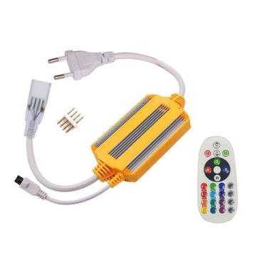 Imagem de Fonte Conector RGB 100 Metros Mangueira Fita Led Controle Bivolt Ilumi