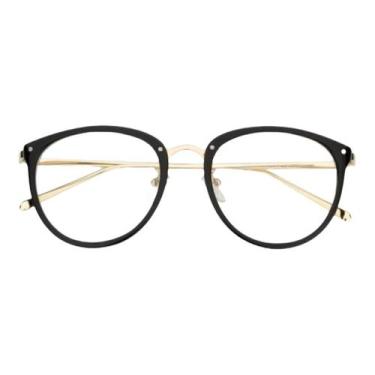 Imagem de Armação Para Óculos Grau Feminino Redondo Bruna Preto - Palas Eyewear