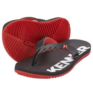 Imagem de Chinelo Infantil Kenner Red Kids - Preto e Vermelho, 31/32