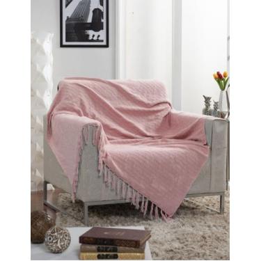 Imagem de Manta Para Sofá Italiana Rosa - FASTLAR, 135x150cm