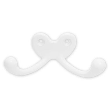 Imagem de Cabide Duplo Para Roupas Em Metal 8 Unidades - Telis Ferragens, Branco