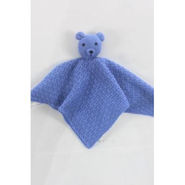 Imagem de Naninha Tricô Urso Bebê HomeBliss, Azul, Único