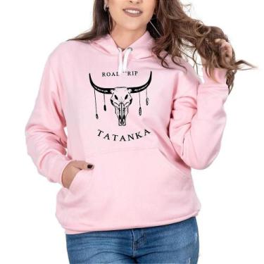 Imagem de Moletom Feminino Casaco Canguru Capuz Algodão Confortável - Campero, G