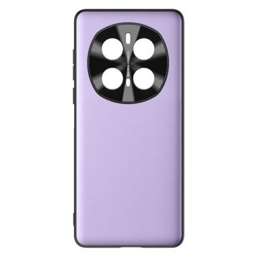 Imagem de POYUFRG Capa de couro liso para Honor Magic 7 Pro/7, capa de telefone com proteção de lente, capa de proteção contra choque ultra fina e leve, roxa, 7