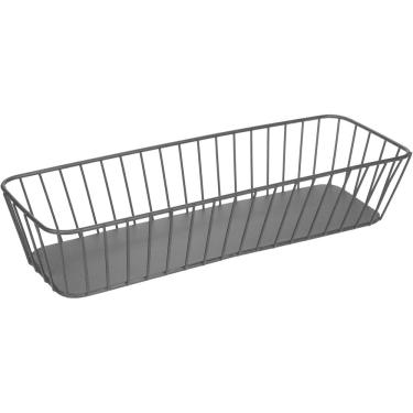 Imagem de BANDEJA DECORATIVA FRUTEIRA ORGANIZADORA HOME&CO METAL 7x35x12cm PRETO