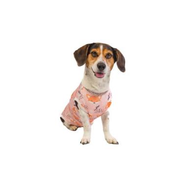 Imagem de Roupa Pós Cirúrgica Para Cachorro Fêmea UV Salmão Raposa - LUVY PET, 9