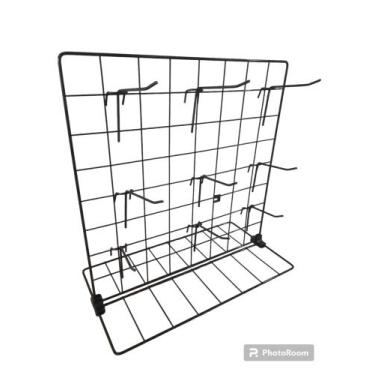 Imagem de Expositor Aramado / Biombo Aramada de Balcão / Acompanhas 9 ganchos - 