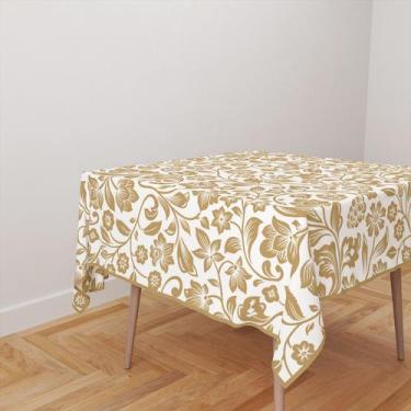 Imagem de Toalha De Mesa Quadrada 4 Lugares Tecido Oxford Folhagens TL25 - 140x1