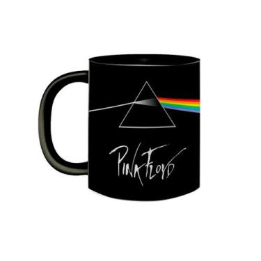Imagem de Caneca de Porcelana Preta Banda Pink Floyd Dark Side Moon - VilelaGG