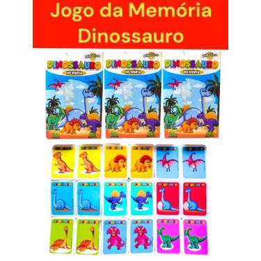 Imagem de Kit 100 Jogo Da Memoria Dinossauros Infantil P/ Kit Festa Lembrancinha
