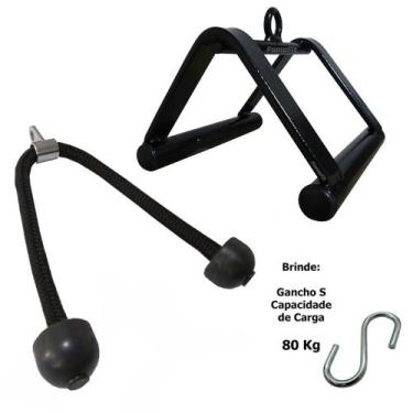 Imagem de Kit Puxadores Triangulo Remada + Puxador Corda Treino Academia - FamaF