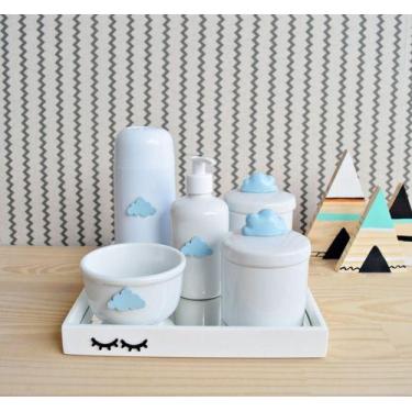 Imagem de Kit Higiene Bebe Porcelana Gel Algodao Cotonete Termica K042 - Ciranda