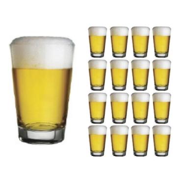 Imagem de Copo Vidro 350ml Caldereta Cerveja Transparente Luxo - 18 Un - NADIR F