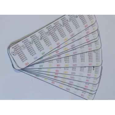 Imagem de Kit de 12 Marca Página com Tabuada e Tema, Caderno, Livros, Agenda, Le