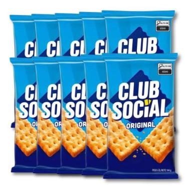Imagem de Biscoito Club Social Original Kit 10 Packs de 144g - 6x24g