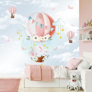 Imagem de Papel de Parede Foto Mural Infantil Safari Elefante Baby Cute para Sal