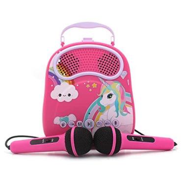 Imagem de Máquina de karaokê infantil para meninas meninos com 2 microfones Máqu