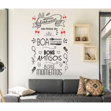 Imagem de Adesivo Parede Frase Melhores Lembranças 80x47 cm